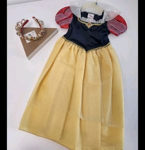 Disney Store 2PC Princess Snow White Dress Girl Costume/Halloween Size XS (4-5)